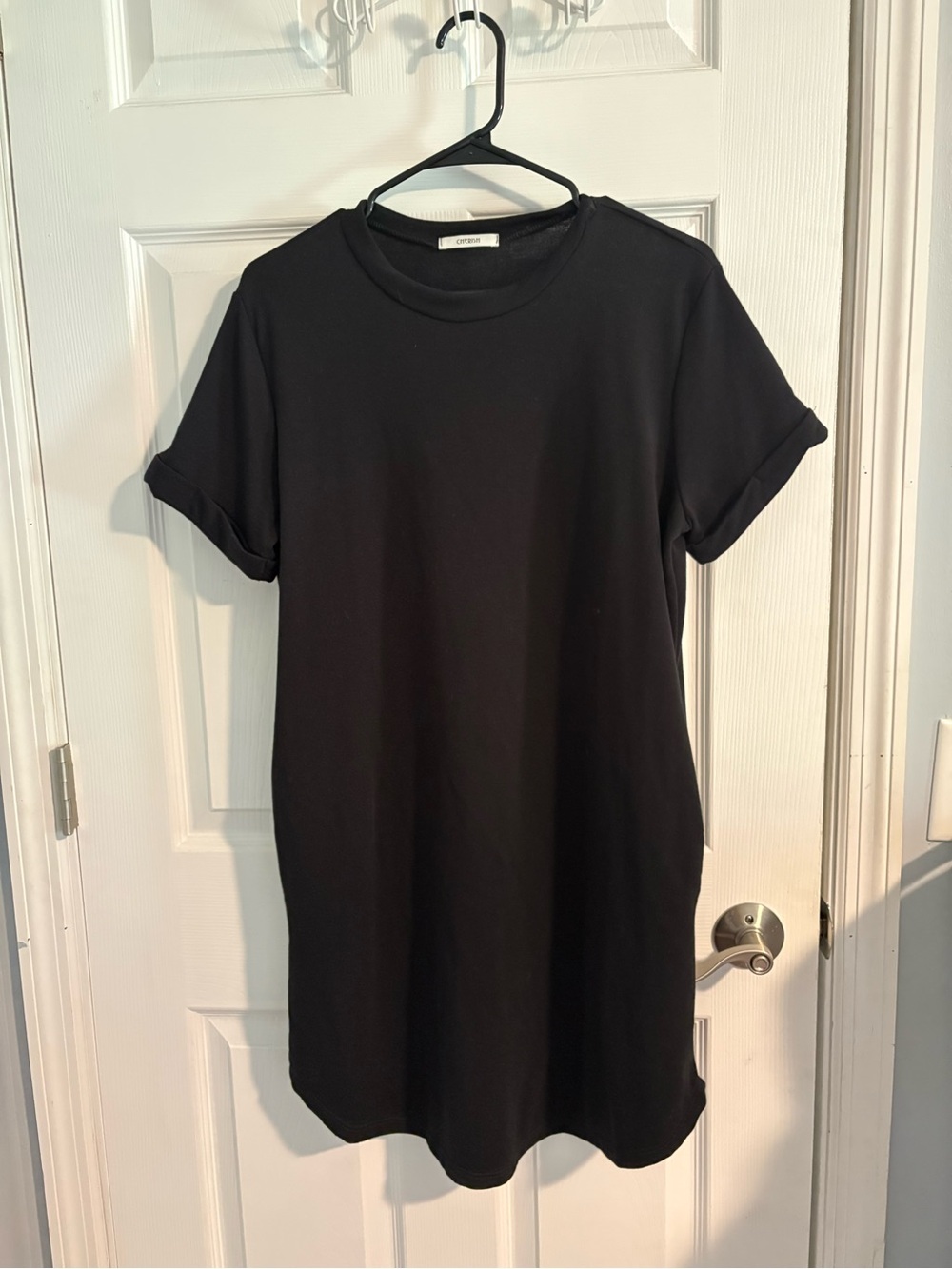 Cherish Black Short Sleeve T-Shirt Dress
